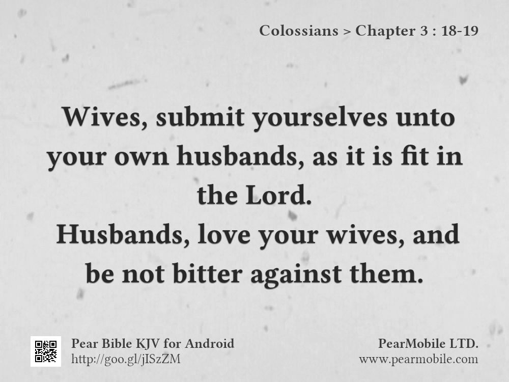 Colossians, Chapter 3:18-19